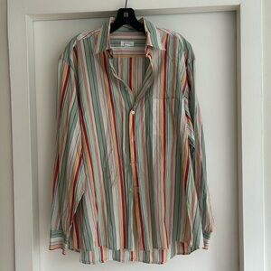 Barneys New York colorful stripe button down
